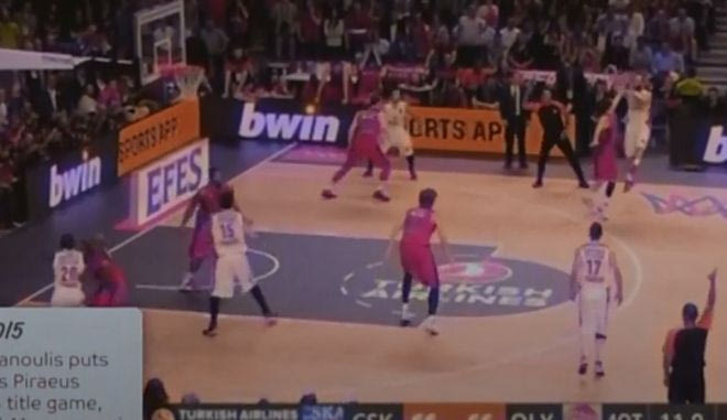 Το side step shot του Σπανούλη στον ημιτελικό του 2015 με την ΤΣΣΚΑ