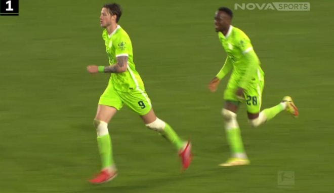 Το 1-1 της Βόλφσμπουργκ κόντρα στην Άιντραχτ με τον Βέγκχορστ