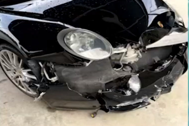Αλέξης Κούγιας: Η σμπαραλιασμένη Porsche του μετά το ατύχημα