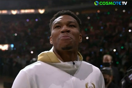 Μπακς: Η χαρά του Γιάννη Αντετοκούνμπο όταν αποκαλύφθηκε το λάβαρο του πρωταθλητή