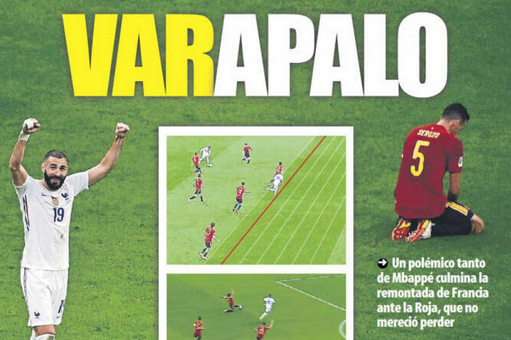 Εξοργισμένος ο Ισπανικός Τύπος για το γκολ της Γαλλίας: “Καταστρέφουν το ποδόσφαιρο, αδικία”