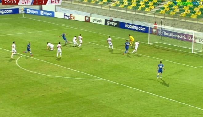 Ο Σωτηρίου έκανε το 2-1 για την Κύπρο κόντρα στην Μάλτα