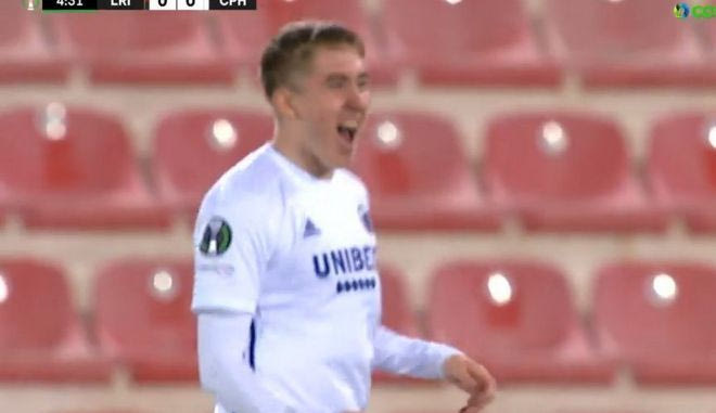 Το 1-0 της Κοπεγχάγης με σουτ του Γιοχάνεσον