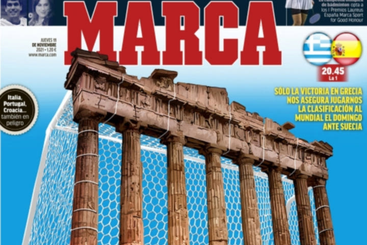 Το εξώφυλλο της Marca που μετέτρεψε τον Παρθενώνα σε τέρμα