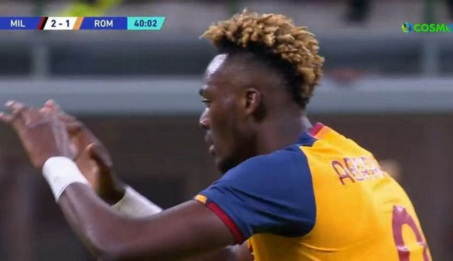 Μείωσε σε 2-1 με Έιμπραχαμ η Ρόμα, έπειτα από σουτ του Πελεγκρίνι