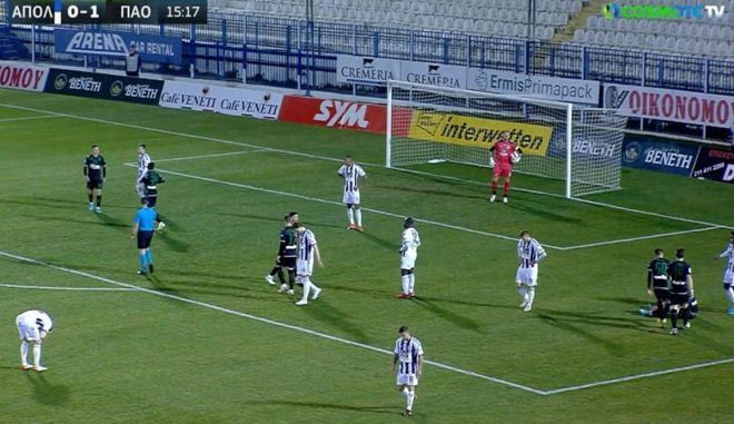 Ο Αϊτόρ με νέο πέναλτι κάνει το 2-0 για τον Παναθηναϊκό κόντρα στον Απόλλωνα