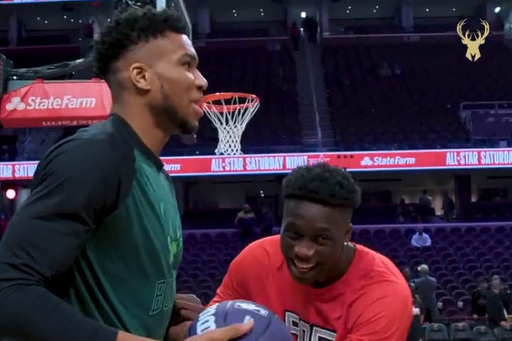 NBA All Star Weekend 2022: Το ζέσταμα των αδελφών Αντετοκούνμπο ενόψει του Skills Challenge