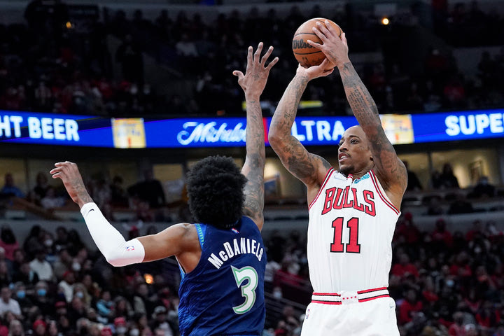NBA: Ο ΝτεΡόζαν καθάρισε στην τέταρτη περίοδο για τους Μπουλς που κέρδισαν με 134-122 τους Γουλβς
