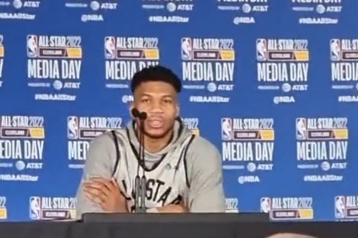 All Star Game 2022, Γιάννης Αντετοκούνμπο: “Ευχαριστιέμαι την παρουσία μου εδώ, μπορούμε ξανά τον τίτλο”