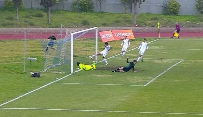 Η κεφαλιά του Τσιριγώτη για το 1-0 του Παναθηναϊκού Β’ κόντρα στην Καλαμάτα