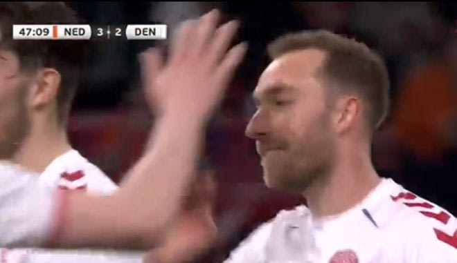 Ο Έρικσεν επέστρεψε στη Δανία και σκόραρε κόντρα στην Ολλανδία