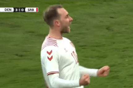 Δανία – Σερβία: Ο Έρικσεν πέτυχε λυτρωτικό γκολ στο Πάρκεν