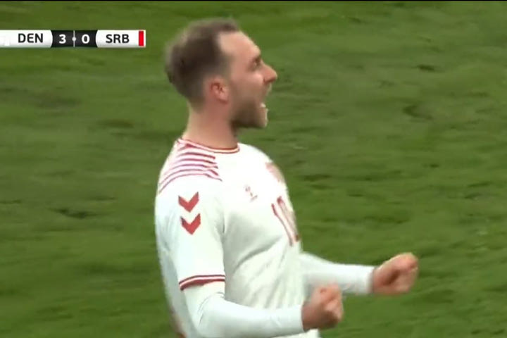 Δανία – Σερβία: Ο Έρικσεν πέτυχε λυτρωτικό γκολ στο Πάρκεν
