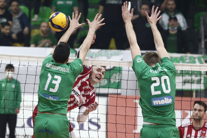 Volley League ανδρών: Το ντέρμπι Παναθηναϊκός – Ολυμπιακός κλείνει την τέταρτη αγωνιστική