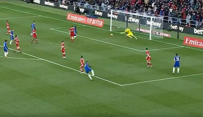 Ο Ζιγές έγραψε το 2-0 για την Τσέλσι με υπέροχο σουτ εκτός περιοχής