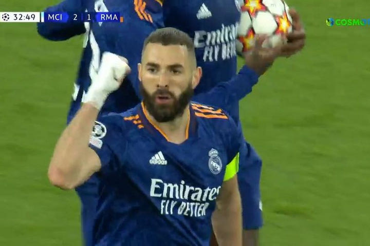 Μάντσεστερ Σίτι – Ρεάλ: Ο Μπενζεμά μείωσε σε 2-1 με υπέροχο πλασέ στην κίνηση