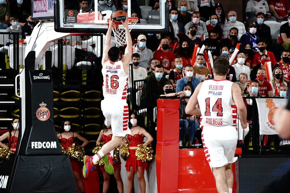 EuroLeague: Τα καρφώματα του Game 4 Μονακό – Ολυμπιακός πρωταγωνιστούν στο Top-10