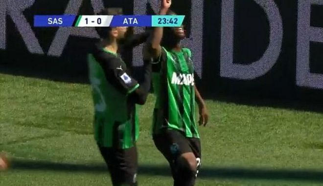 Ο Τραορέ έκανε το 1-0 για τη Σασουόλο έπειτα από ασίστ του Κυριακόπουλου κόντρα στην Αταλάντα
