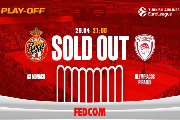 Μονακό: Sold out το Game 4 με τον Ολυμπιακό