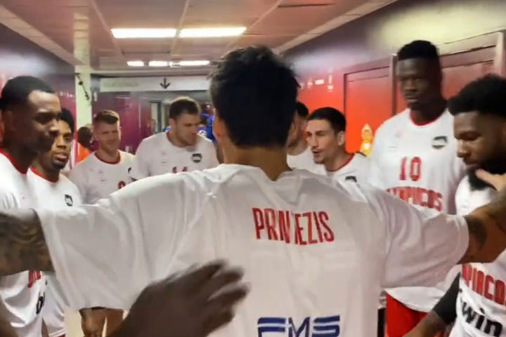 Final Four 2022, Ολυμπιακός: Τα λόγια του Πρίντεζη, η τρέλα κι ο χορός των παικτών πριν από την έναρξη της προθέρμανσης