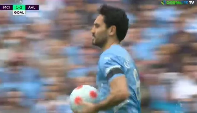 Το 1-2 του Γκιουντογκάν απέναντι στην Άστον Βίλα στο 76′