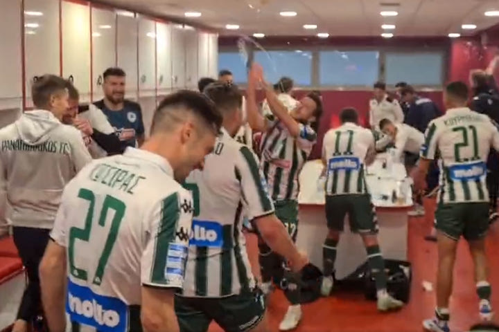 Παναθηναϊκός: Τα VIDEO με το ξέφρενο πάρτι στα αποδυτήρια του Καραϊσκάκης