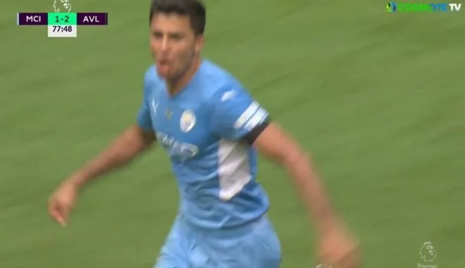 Ο Ρόδρι ισοφάρισε για τη Σίτι σε 2-2 απέναντι στην Άστον Βίλα