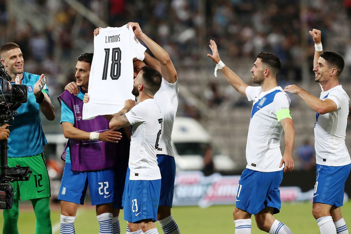 Ελλάδα – Κόσοβο: Η αφιέρωση των διεθνών στον Λημνιό μετά το γκολ του Γιακουμάκη