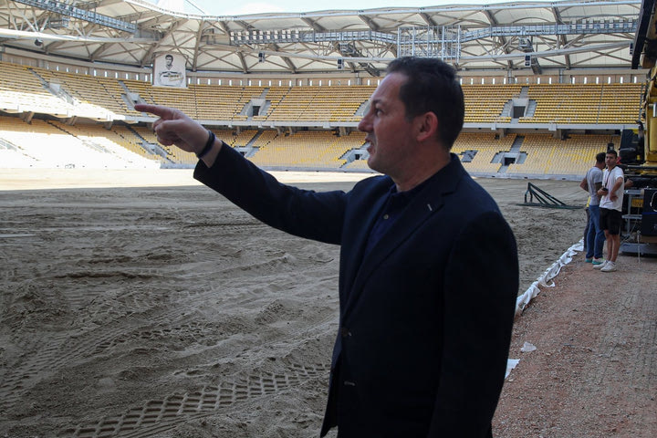 ΑΕΚ: Ο Στέλιος Πέτσας επισκέφθηκε την OPAP Arena