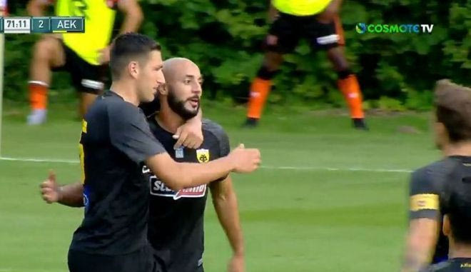 Το 2-1 της ΑΕΚ με πέναλτι του Κοσίδη που κέρδισε ο Φράνσον