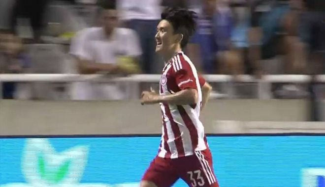 Το 1-1 για τον Ολυμπιακό με τον Χουάνγκ στο ντεμπούτο του