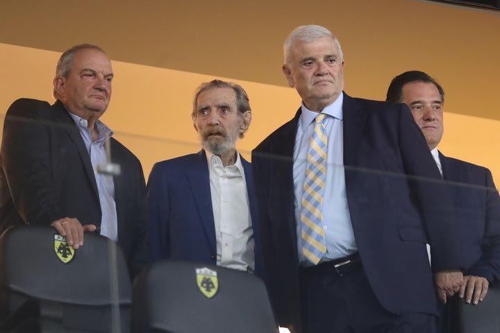 OPAP Arena: Στα επίσημα του γηπέδου οι Καραμανλής, Βαρδινογιάννης και Γεωργιάδης