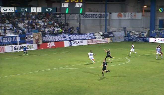 Ασίστ Τζαβίδα στον Φριτζόνσον για το 2-1 του Ατρομήτου κόντρα στον Ιωνικό