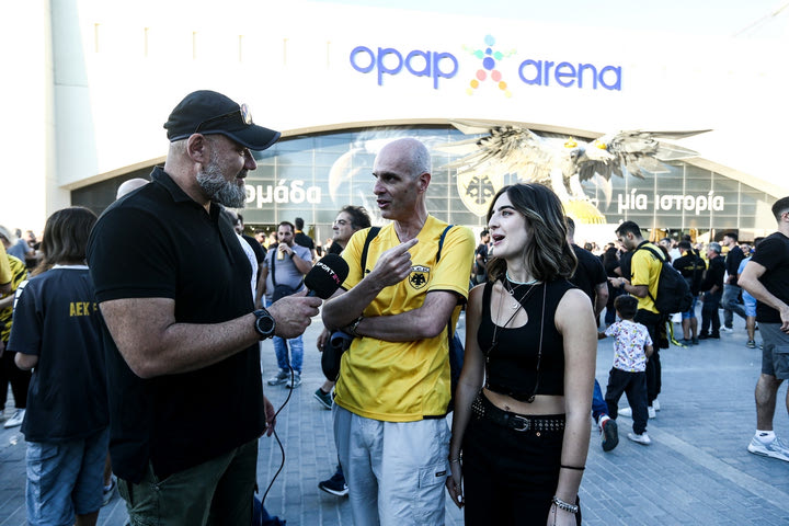 Ο Βαγγέλης Αρναούτογλου στην OPAP Arena για τον πρώτο αγώνα της ΑΕΚ