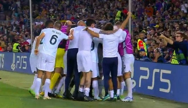 Ο Γκόζενς πλάσαρε για το 3-2 της Ίντερ μέσα στο Καμπ Νόου