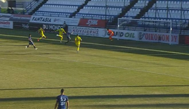Το 1-0 του Ιωνικού με το πλασέ του Μάντζη εντός περιοχής