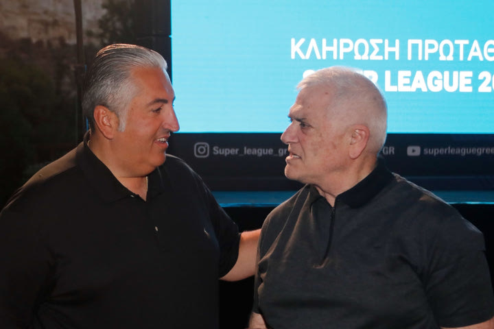 Δημήτρης Μελισσανίδης και Μιχάλης Μπούσης μαζί στην OPAP Arena