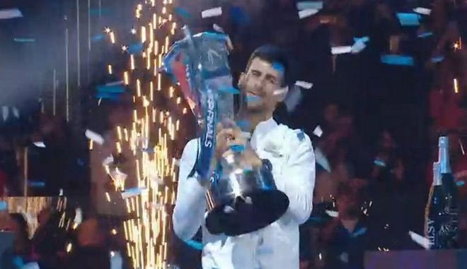 Η απονομή του τίτλου των ATP Finals στον Νόβακ Τζόκοβιτς