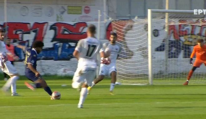 Το πλασέ του Ντεμέτριους για το 1-0 της Athens Kallithea κόντρα στην Προοδευτική
