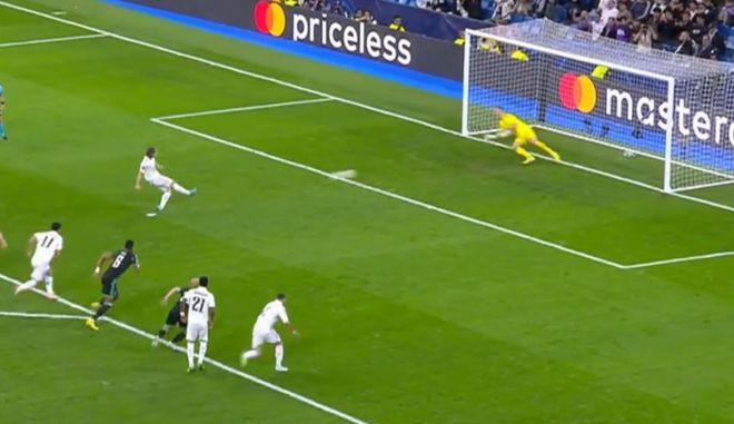 Το 1-0 της Ρεάλ επί της Σέλτικ με το πέναλτι του Μόντριτς