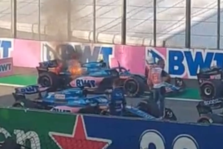 Formula 1, GP Βραζιλίας: Το αυτοκίνητο του Οκόν πήρε φωτιά μετά το Sprint Race
