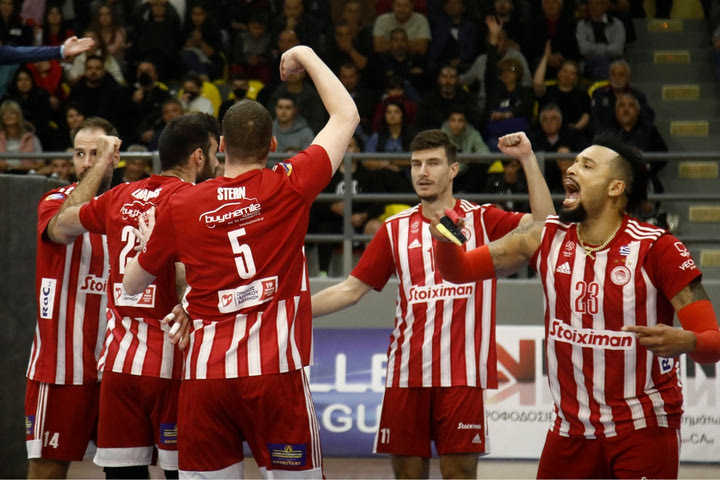 Volley league ανδρών: Με φόρα από την Ευρώπη ο Ολυμπιακός πέρασε από τη Σκύδρα με νίκη 3-0