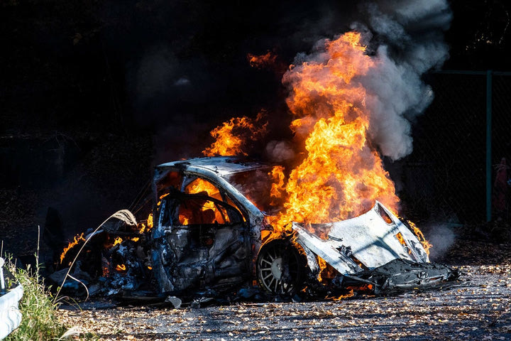 WRC: Κάηκε ολοσχερώς το Hyundai του Ντάνι Σόρδο στο Ράλι Ιαπωνίας