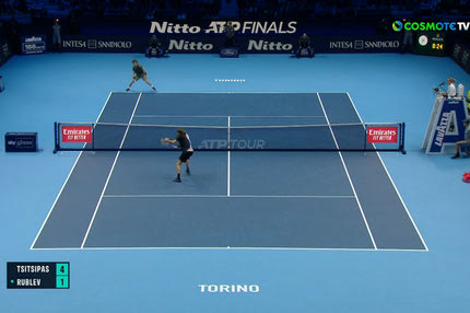 Τσιτσιπάς – Ρούμπλεφ: Έστησε μπλόκο στο φιλέ ο Έλληνας τενίστας