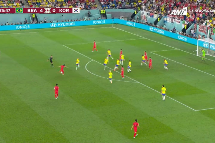 Μουντιάλ 2022, Βραζιλία-Νότια Κορέα: Μείωσε το σκορ ο Σέουνγκ Χο Πάικ με “κεραυνό” εκτός περιοχής