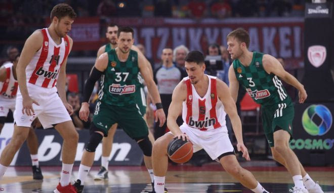 Τα highlights από τη νίκη του Ολυμπιακού στο ντέρμπι με τον Παναθηναϊκό για την Basket League