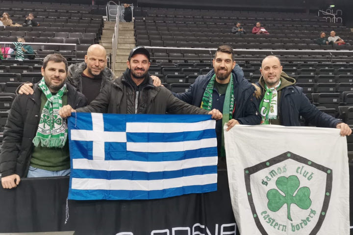 Παναθηναϊκός: Πέντε φίλοι των πρασίνων από τη Σάμο ταξίδεψαν στο Κάουνας