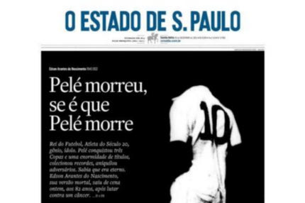 Πελέ: Το εκπληκτικό πρωτοσέλιδο εφημερίδας του Σάο Πάουλο για το θάνατό του