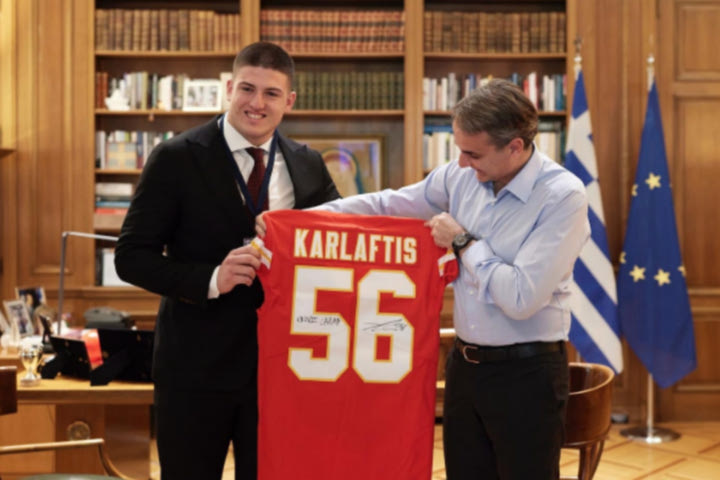 NFL: Ο Γιώργος Καρλαύτης συναντήθηκε με τον Κυριάκο Μητσοτάκη