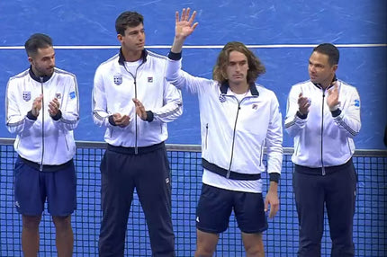 Davis Cup: Η παρουσίαση της Εθνικής ομάδας και η αποθέωση για τον Στέφανο Τσιτσιπά